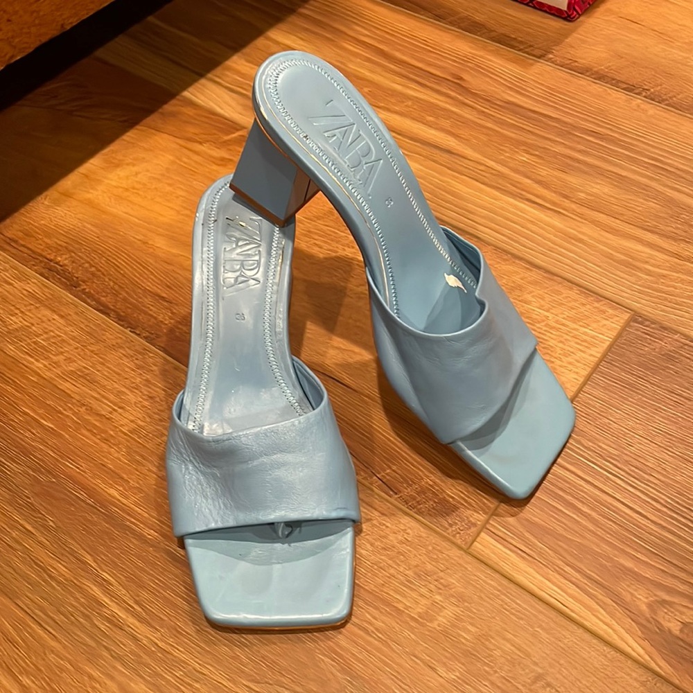 Zara sandals. Vegan leather.